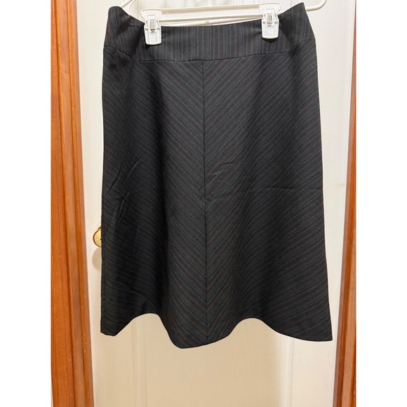 ANTONIO MELANI Dresses & Skirts - Antonio Melani Grey Pinstripe A-Line Knee Length Career Skirt Womens 8